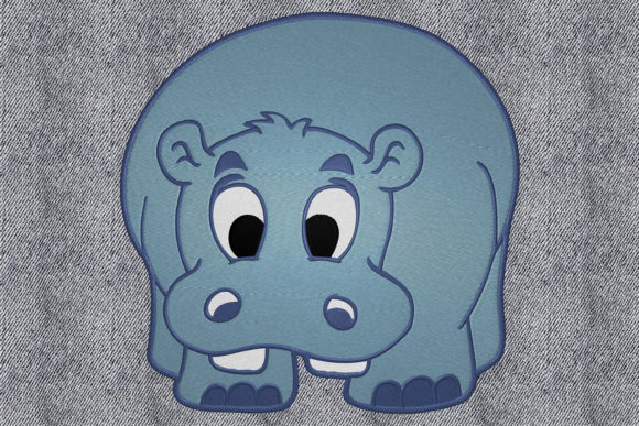 Boutique Apparel Review: Hippopotamus Embroidery Design