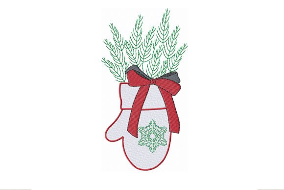 Christmas Mitten with Pine Branches Review