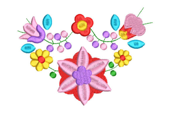 Colorful Spring Flowers: A Craft Fair Embroidery Review