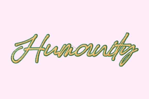 Humanity Lettering Embroidery Design Review For Gifts