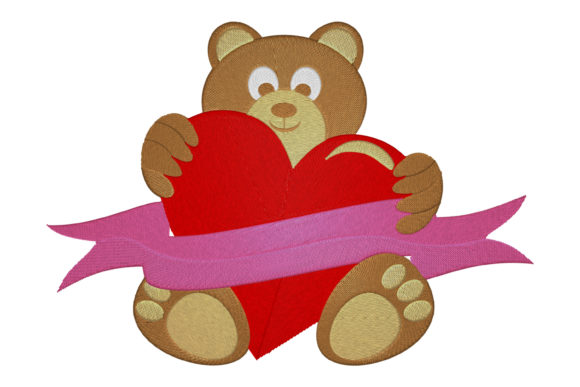 Love Bear Embroidery Test for a Small Shop Sweatshirt Drop