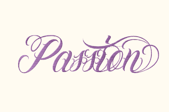 Passion Lettering Embroidery Design for Etsy Sellers