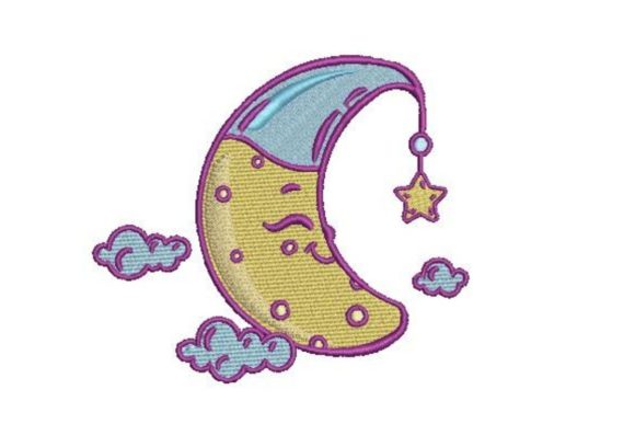 Sleepy Moon with Star Dangle: A Machine Embroidery Review