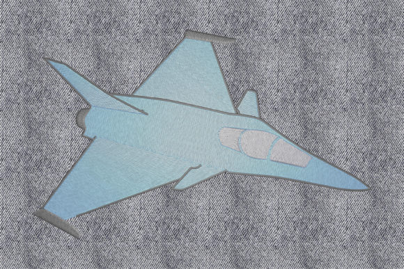 War Plane Embroidery Design for Boutique Sweatshirts